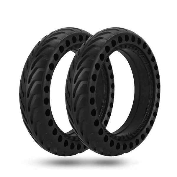 2 dæk + dækværktøj - Xiaomi - Punkteringsfri - Honeycomb Black