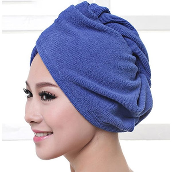 Handduk mikrofiber turban - Hårturban Mörkblå