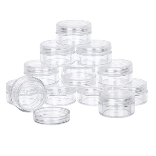 5 opbevaringsglas 10ml Transparent