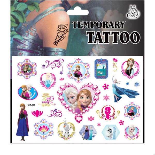 Pakastetut tatuoinnit - 20kpl - Lasten tatuoinnit - Elsa, Anna, Frost MultiColor CG-070