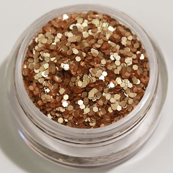 Negleglitter - Hexagon - Sand (matt) - 8ml - Glitter Sand
