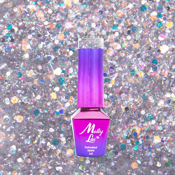 Mollylac - Gel polish - Spotlight - Nr630 - 5g UV gel/LED Silver