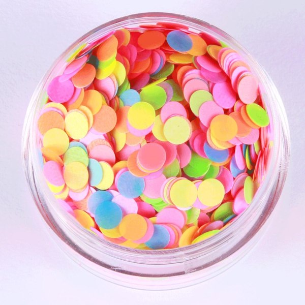 Negleglitter - Bland - Fargerike prikker - 8ml - Glitter Multicolor