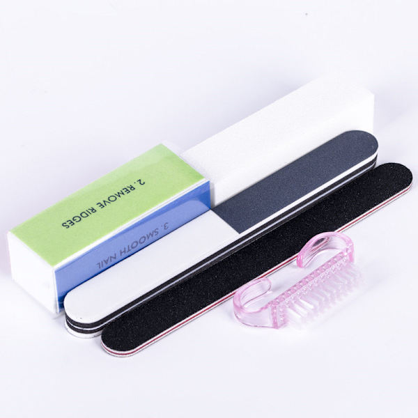 5-pack blandede filer, negletapesett, neglepleie, bufferfil Multicolor