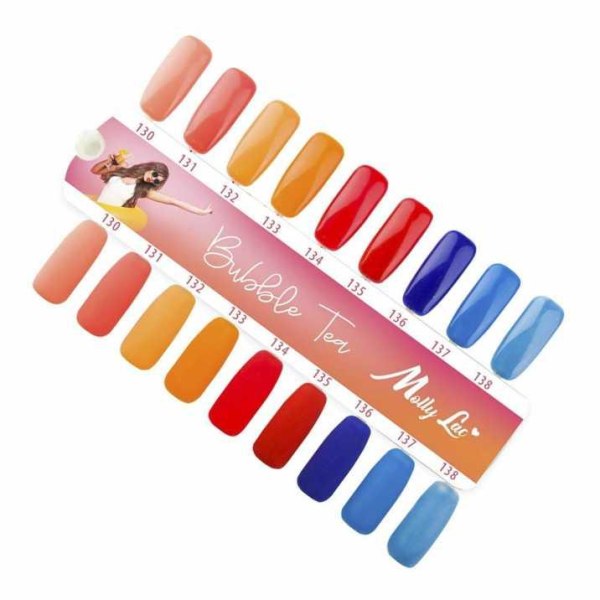 Mollylac - Gelelakk - Bubble Tea - Nr135 - 5g UV gel/LED Red