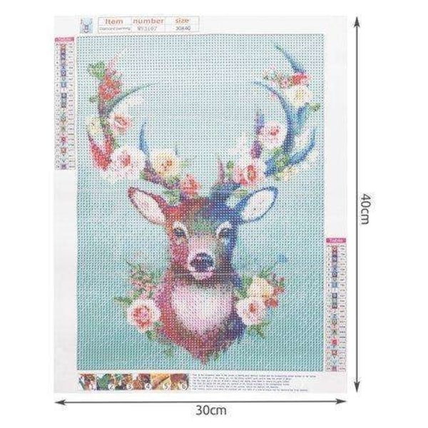 Diamantmaling - Diamantmaling - 5D - DIY - Hjort Multicolor