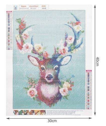 Diamantmaling - Diamantmaling - 5D - DIY - Hjorte Multicolor