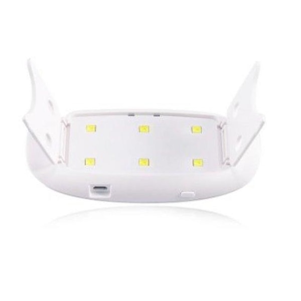 12w mini UV/LED-lamppu, kynsilamppu - geelilakka / hybridigeeli White