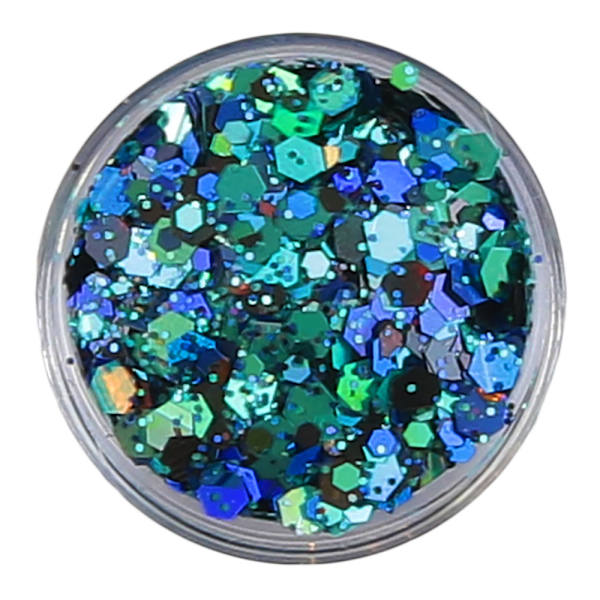 Negleglitter - Mix - Blue ocean - 8ml - Glitter