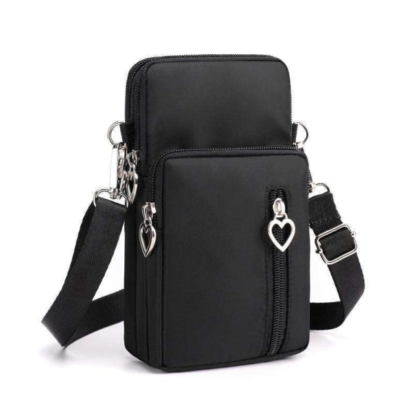 Shoulder bag for mobile - Wallet, Purse, Clutch - Black Black