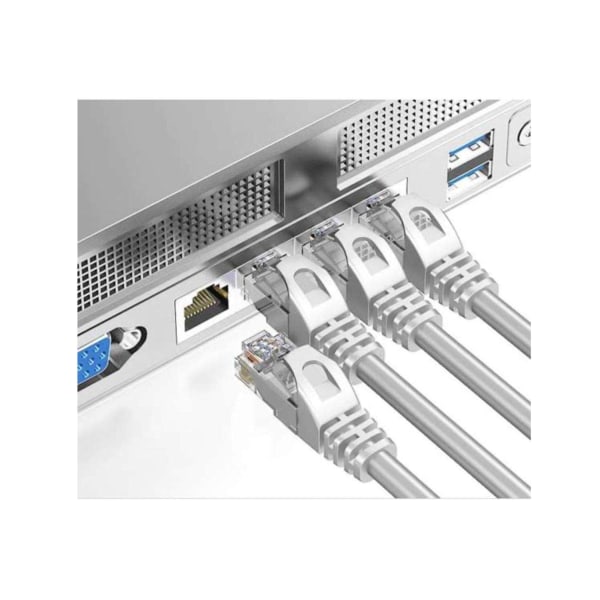 30m - Nätverkskabel - Cat5e - Internetkabel grå