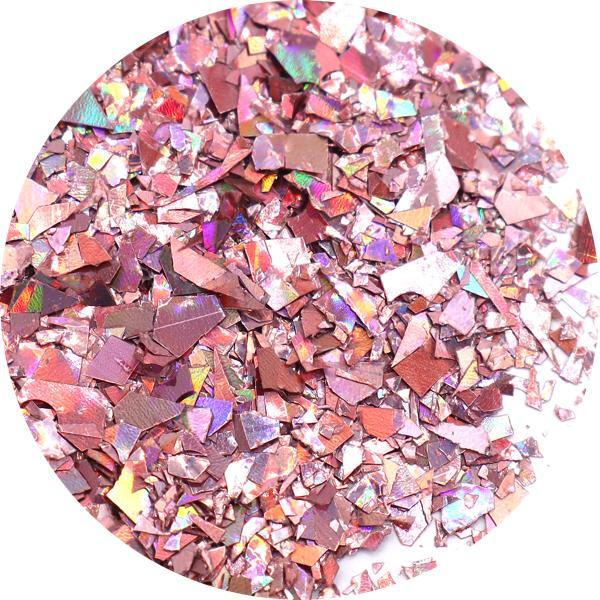 Nagelglitter - Flakes / Mylar - Ljusrosa - 8ml - Glitter Ljusrosa