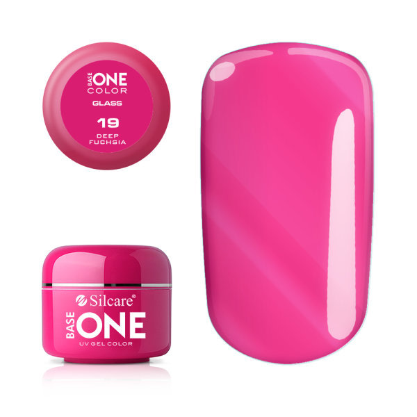 Base one - Farve - Dyb fuchsia 5g UV-gel (gennemsigtig) Pink