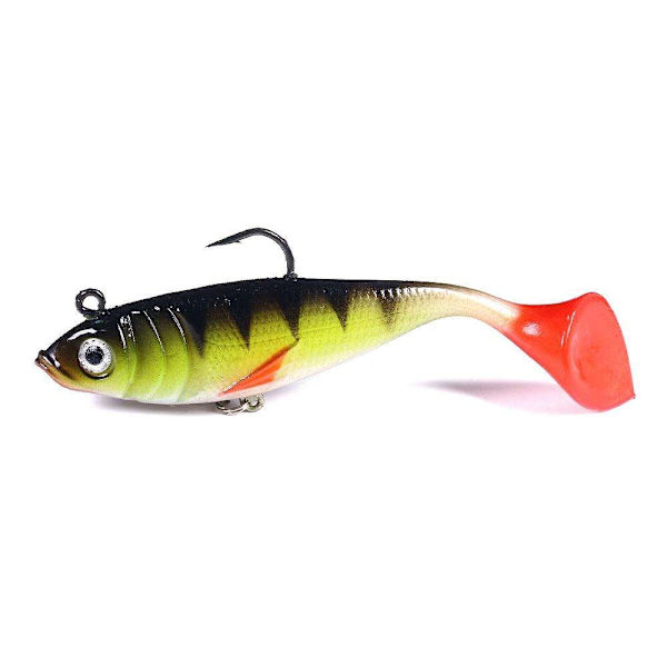 3-pak - Jig til gedde - Aborre - 10cm Multicolor