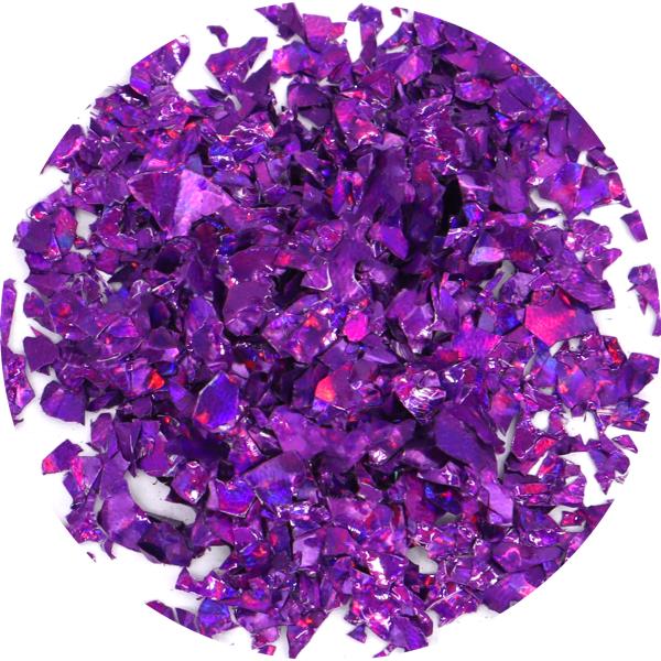 Negleglitter - Flakes / Mylar - Lilla - 8ml - Glitter Purple