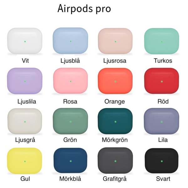 AirPods PRO Silikon skal - Fodral / Skydd - Flera färger Vit