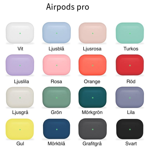 AirPods PRO Silikon skal - Fodral / Skydd - Flera färger White