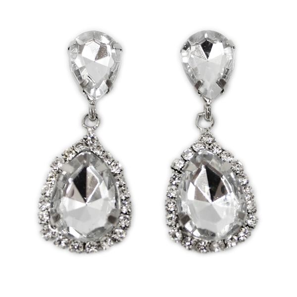 Eksklusive øreringe Sølv diamantglimmer Silver