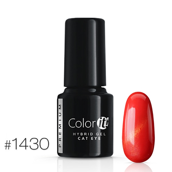 Gelelakk - Color IT - Premium - Cat Eye - *1430 UV gel/LED Red