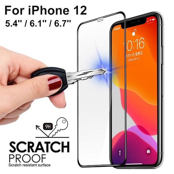 2 kpl Karkaistu lasi iPhone 12 / 12 Pro - Näytön suojakalvo Transparent