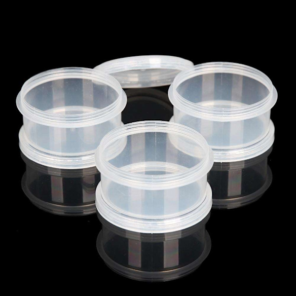 3-pakning stablebare krukker, oppbevaringsglass - Transparent