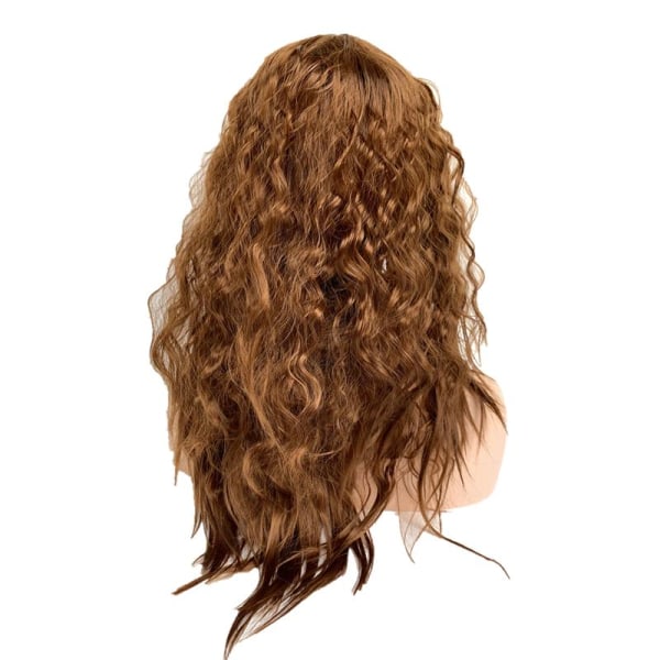 Peruukki Tummanruskea/ruskea sis. peruukkiverkko ja hiustenpidennyskampa Black