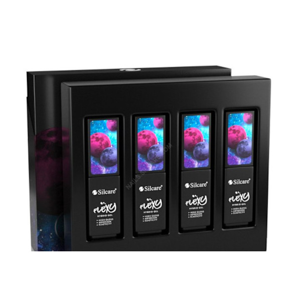 4 kpl - Geelilakka - Flexy - Moonstone setti UV-geeli/LED Purple