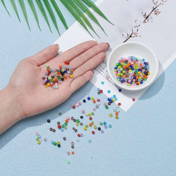 DIY - Pärllåda - Seed beads - 2mm -19000st- Smyckestillverkning multifärg