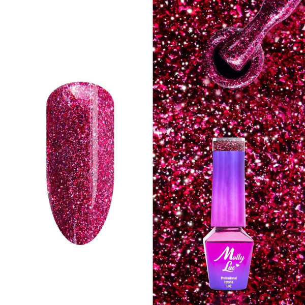 Mollylac - Gel polish - Luksus Glam - Nr548 - 5g UV gel/LED Pink