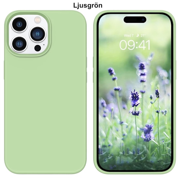 iPhone 13 - Matta TPU-kuori Light green