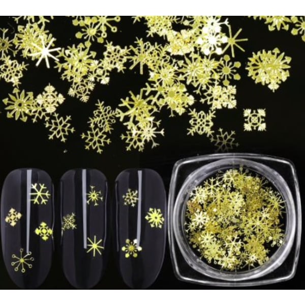 1. krukke julepynt snefnug negleglimmer Gold