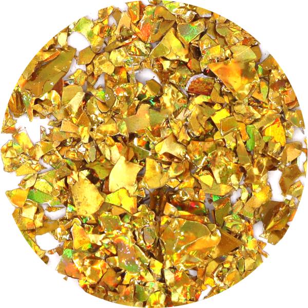 Negleglitter - Flakes / Mylar - Gull - 8ml - Glitter Gold