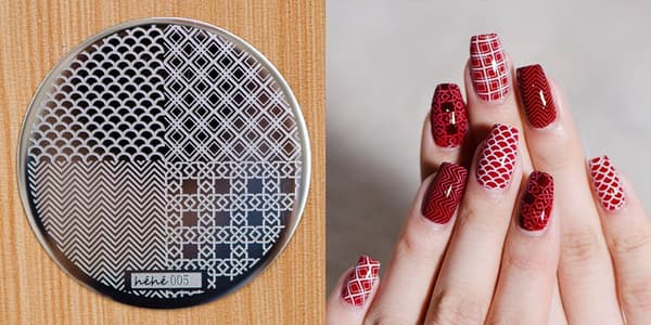 Nail Art Stämpling, Stämpelplatta NR 32