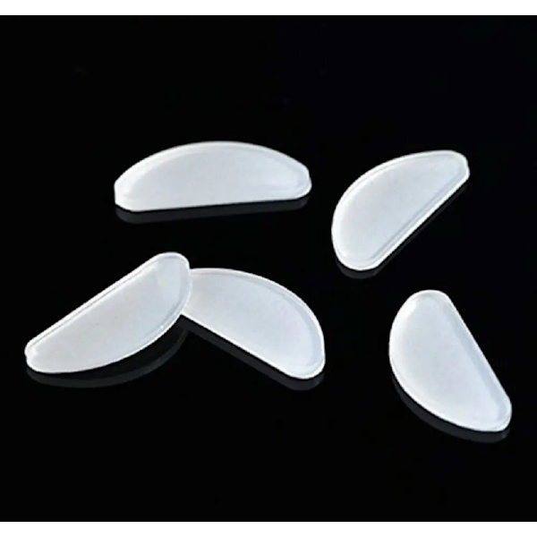 5-par nesebeskyttelse for briller silikon Transparent 5 par - Transparent
