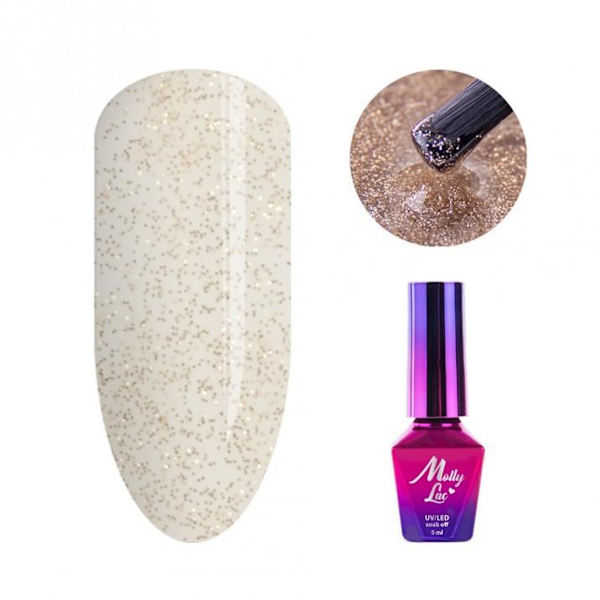 Mollylac - Topp uten tørke - Gull - UV-gel/LED - Topplakk Multicolor
