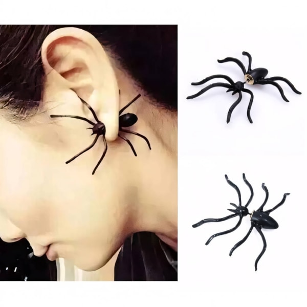 Halloween Örhänge Spindel - Black Spider - Black 1st 