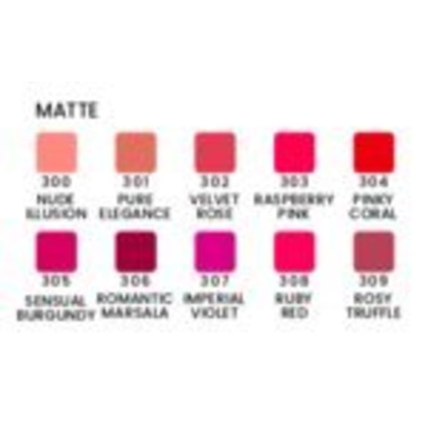 Joli Matte Lipstick - leppestift - 6 farger - Quiz Cosmetic Romantic Marsala