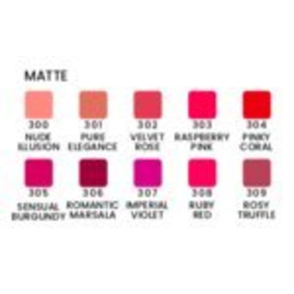 Joli Matte Lipstick - leppestift - 6 farger - Quiz Cosmetic Sensual Burgundy