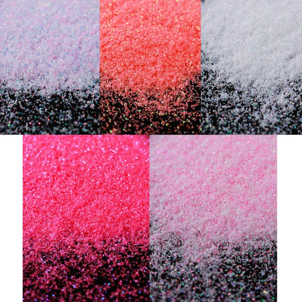 Nail glitter mix - Pink, lilla, hvid Purple