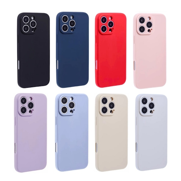 iPhone 16 - Matta TPU-kuori - Kuori linssisuojalla Red