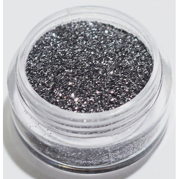 Nagelglitter - Finkornigt - Grå - 8ml - Glitter grå