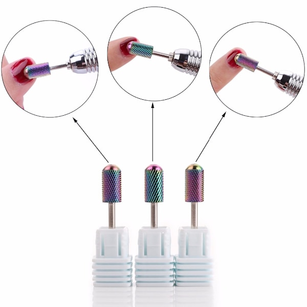 Bits for elektrisk fil - 3 størrelser - Avrundet - Bor Fin grit