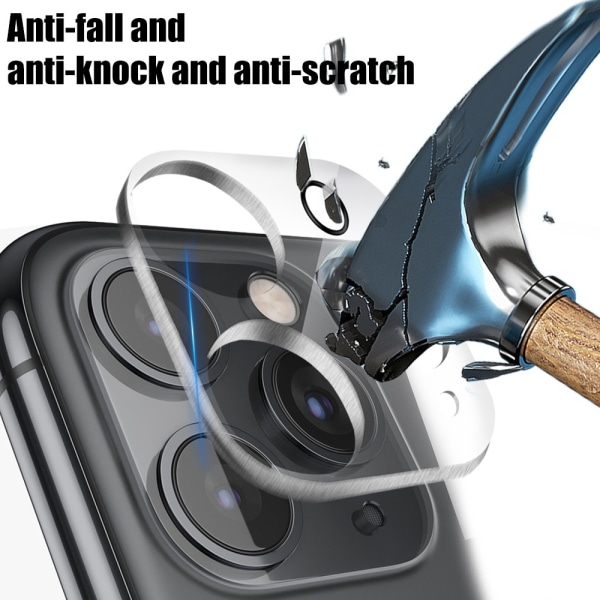 2-Pack linsebeskyttelse for iPhone 15 Pro-kamera i herdet glass Transparent iPhone 15 Pro