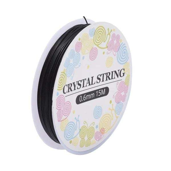 Elastisk tråd för smyckestillverkning - Crystal string Svart