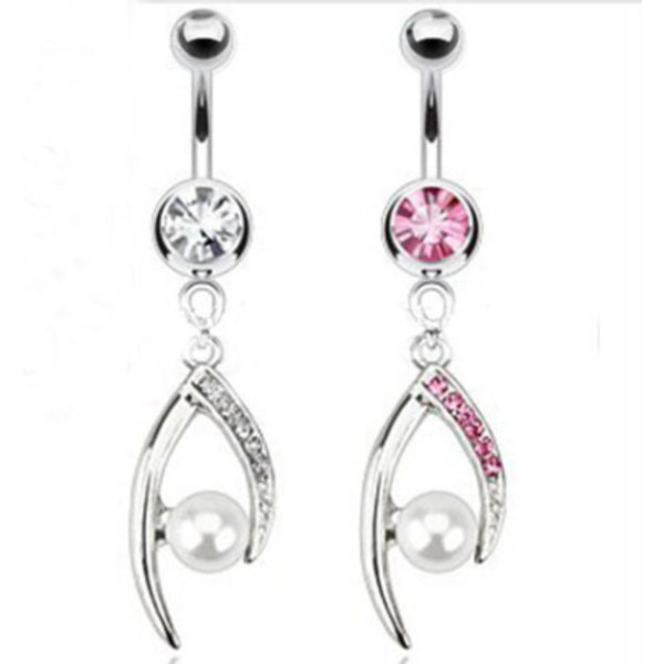 Rosa - Navlepiercing perle Pink