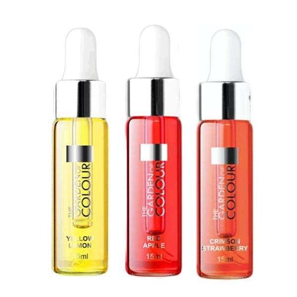 3-pack - Nagelbandsolja - Citron, Äpple, Jordgubb - 15ml multifärg