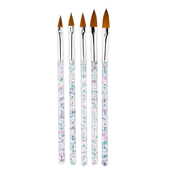 5st Exklusiva akryl/UV Penslar naglar multifärg