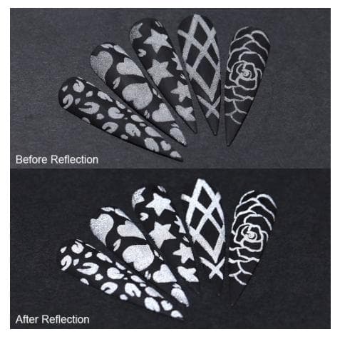 Glitterpudder reflekterer i mørket / Glow in the dark - Refleks Silver