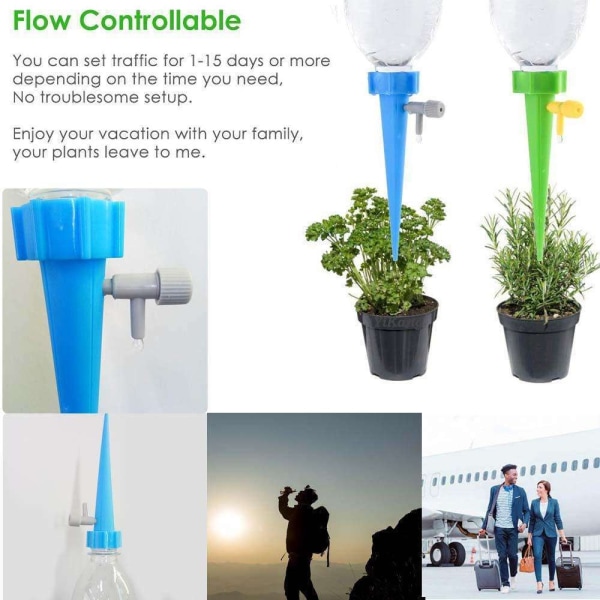 8-paks Blomstervanner Automatisk - Vannspreder Vannfordeler Multicolor