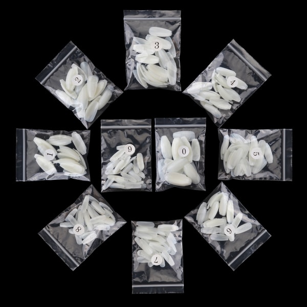 500 neglespidser ballerina mælkehvide løse negle akrylspidser Mjölkvit